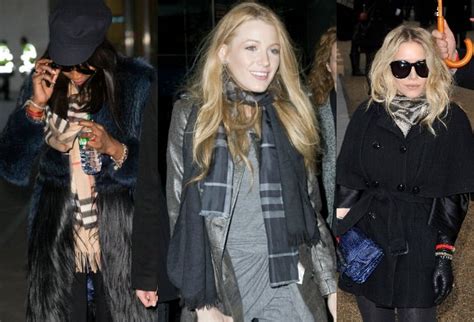 celebrities wearing burberry scarves|london fashion week burberry.